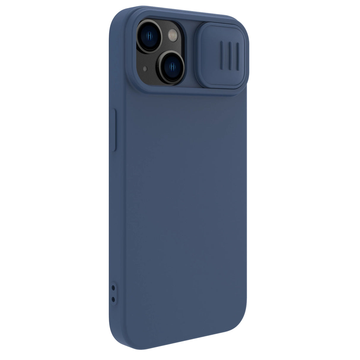 Nillkin CamShield Silky Silicone Case iPhone 14 case cover med kamera cover blå