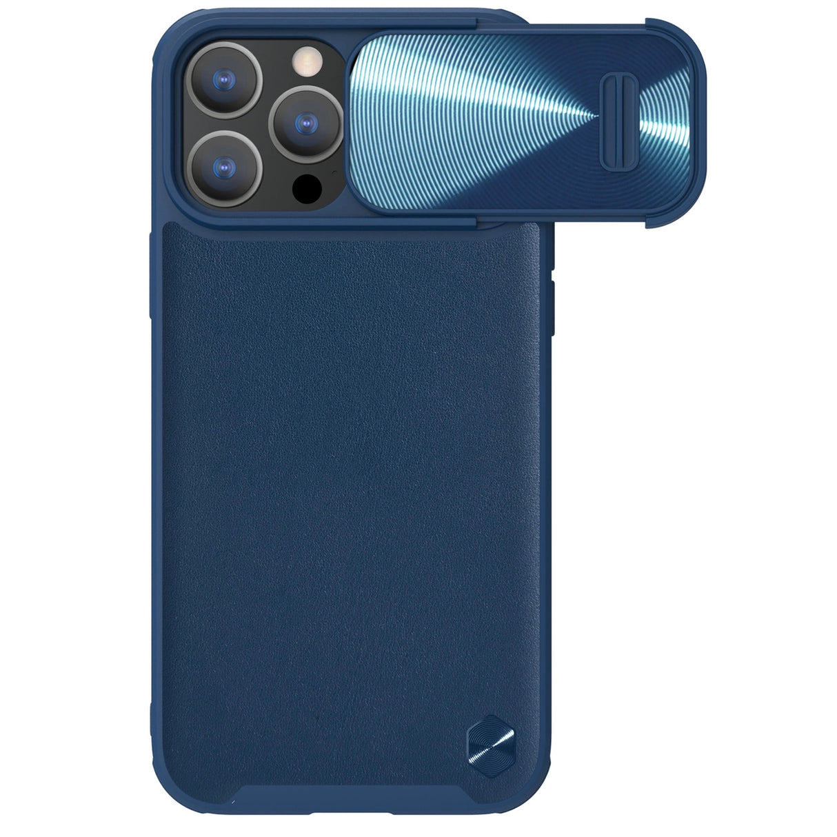 Nillkin CamShield Leather S Case iPhone 14 Pro case med kamera cover blå
