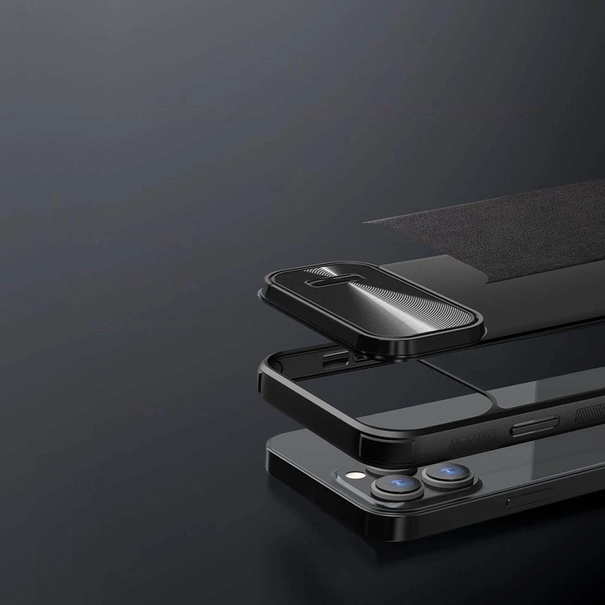 Nillkin CamShield Leather S Case iPhone 14 Pro Max med kamera dæk sort