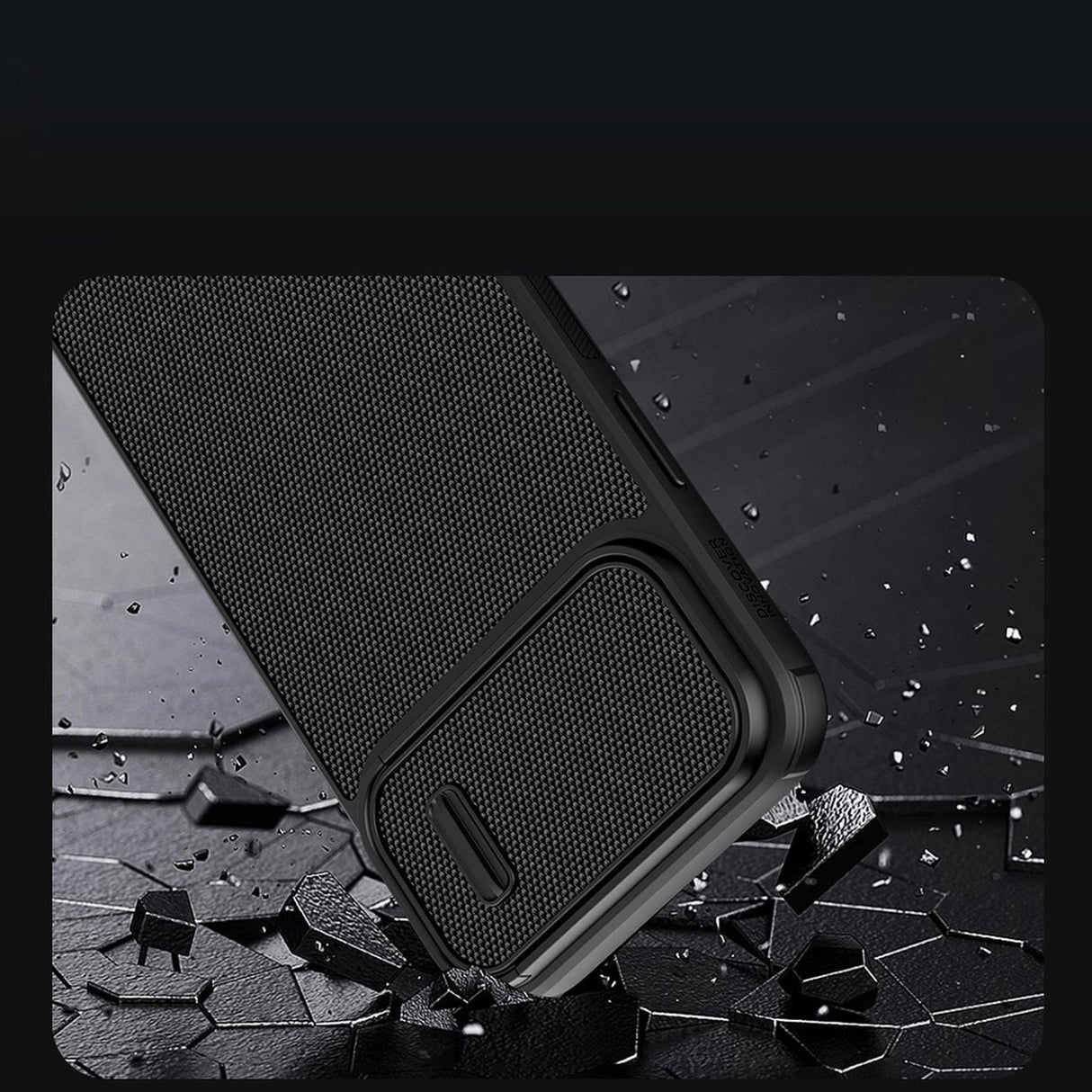 Nillkin Textured S Case til iPhone 14, pansret cover med kamera cover, blå