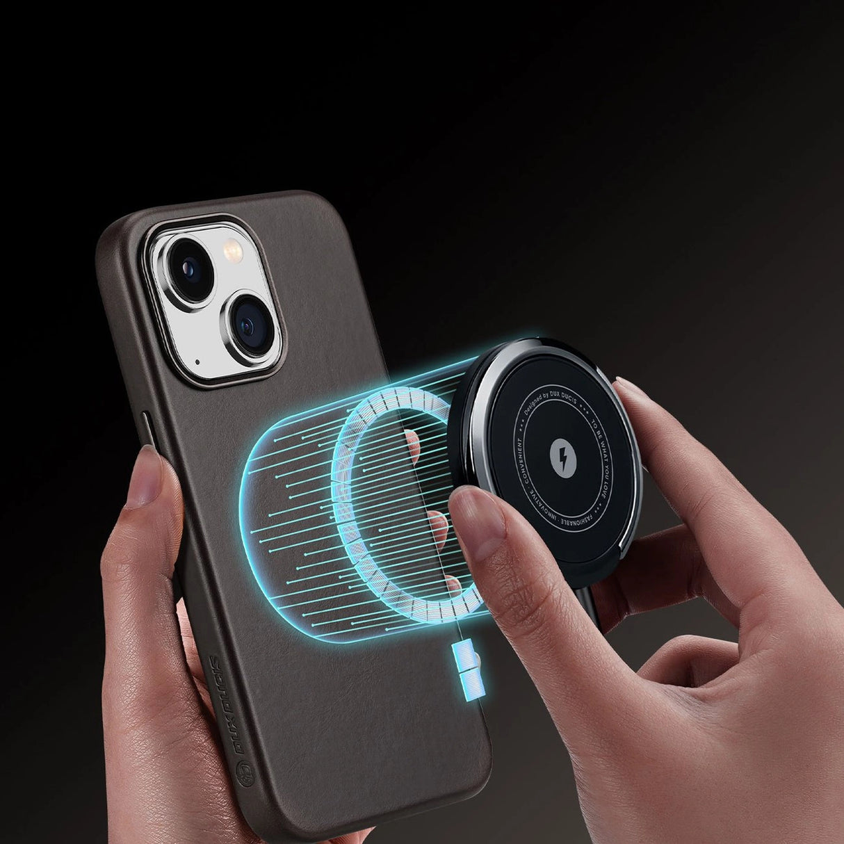 Dux Ducis Naples Case til iPhone 14 Plus Læder Cover (MagSafe Kompatibel) Mørkbrun