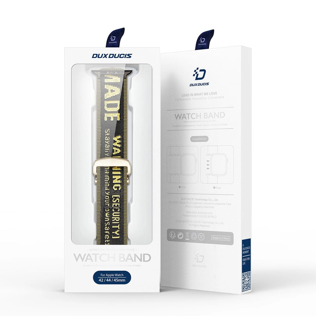 Dux Ducis Strap (Outdoor Version) Apple Watch Ultra rem, SE, 9, 8, 7, 6, 5, 4, 3, 2, 1 (49, 45, 44, 42 mm) nylon rem gul armbånd