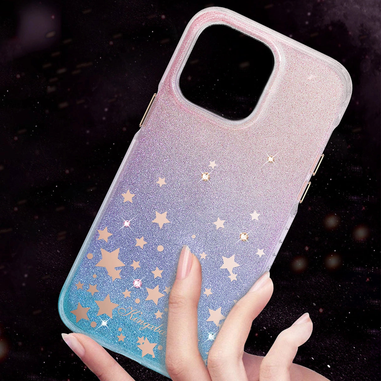 Kingxbar Heart Star Series-foder for iPhone 14 Plus-foder med stjernetegn