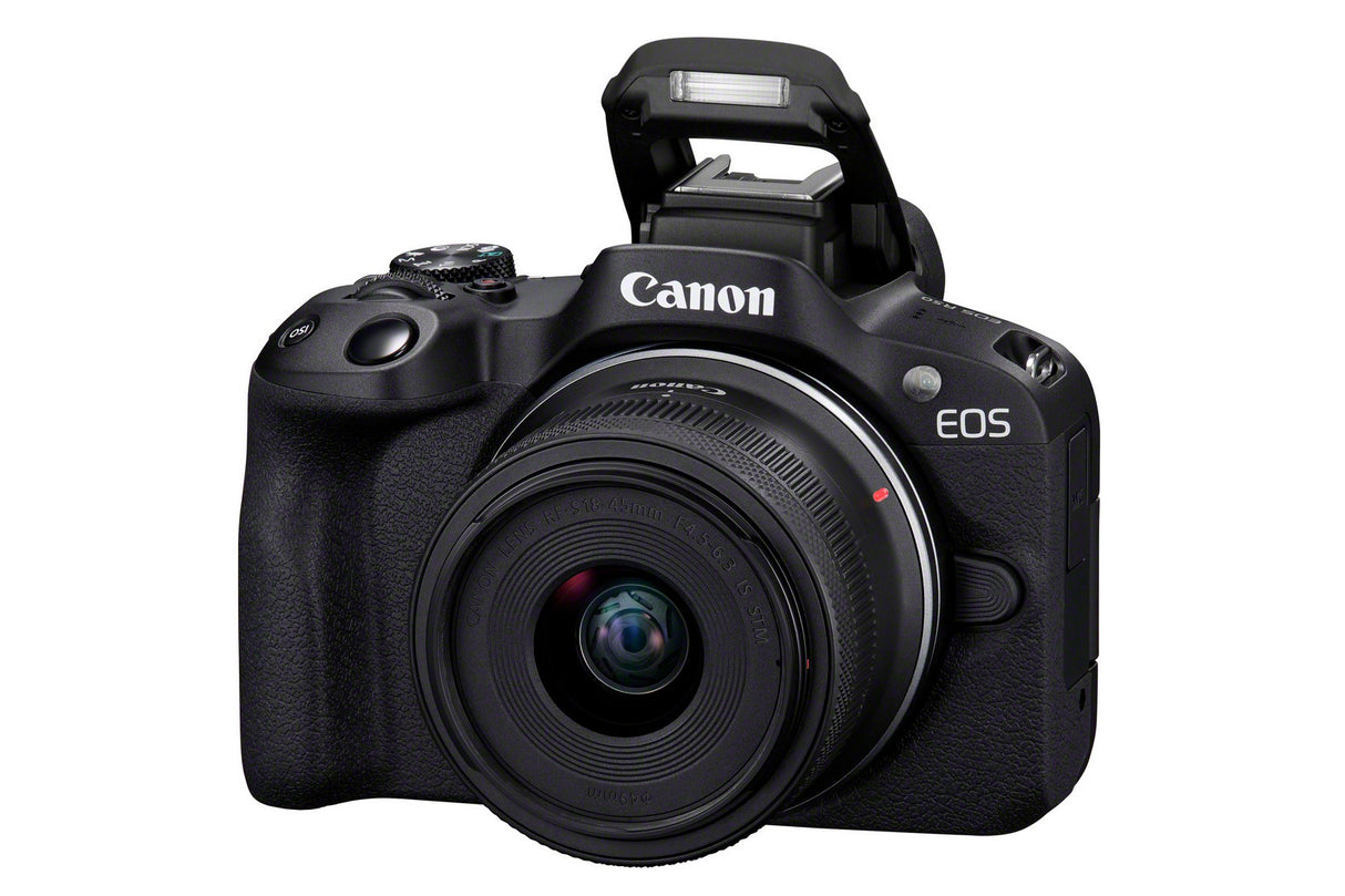 Canon EOS R50, Black + RF-S 18-45mm F4.5-6.3 IS STM Kit MILC 24,2 MP CMOS 6000 x 4000 pixel Sort