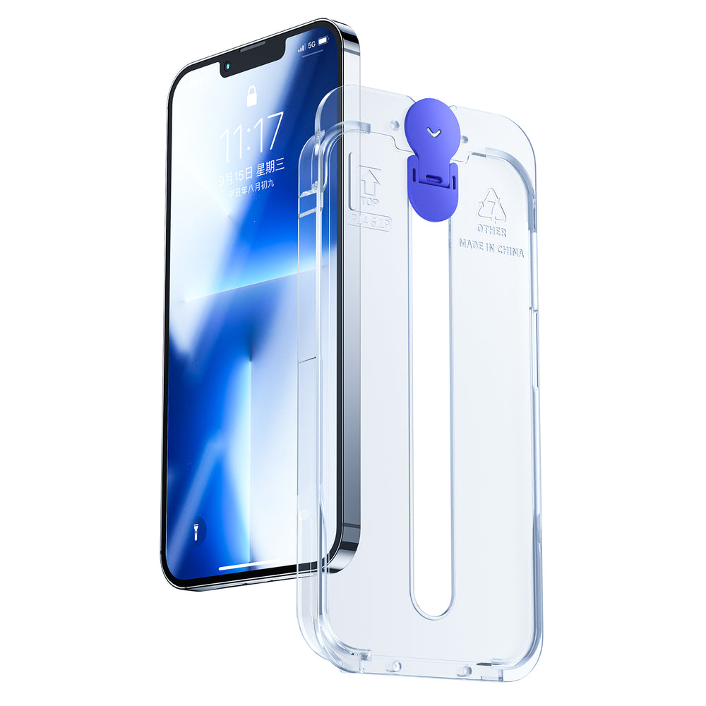 Joyroom Knight glas til iPhone 14 Plus med monteringssæt gennemsigtigt (JR-H11)