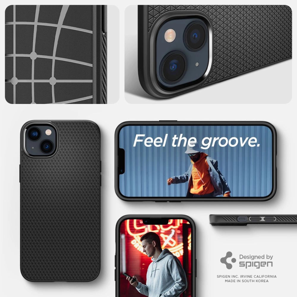 Spigen Liquid Air iPhone 14 Case - Matte sort