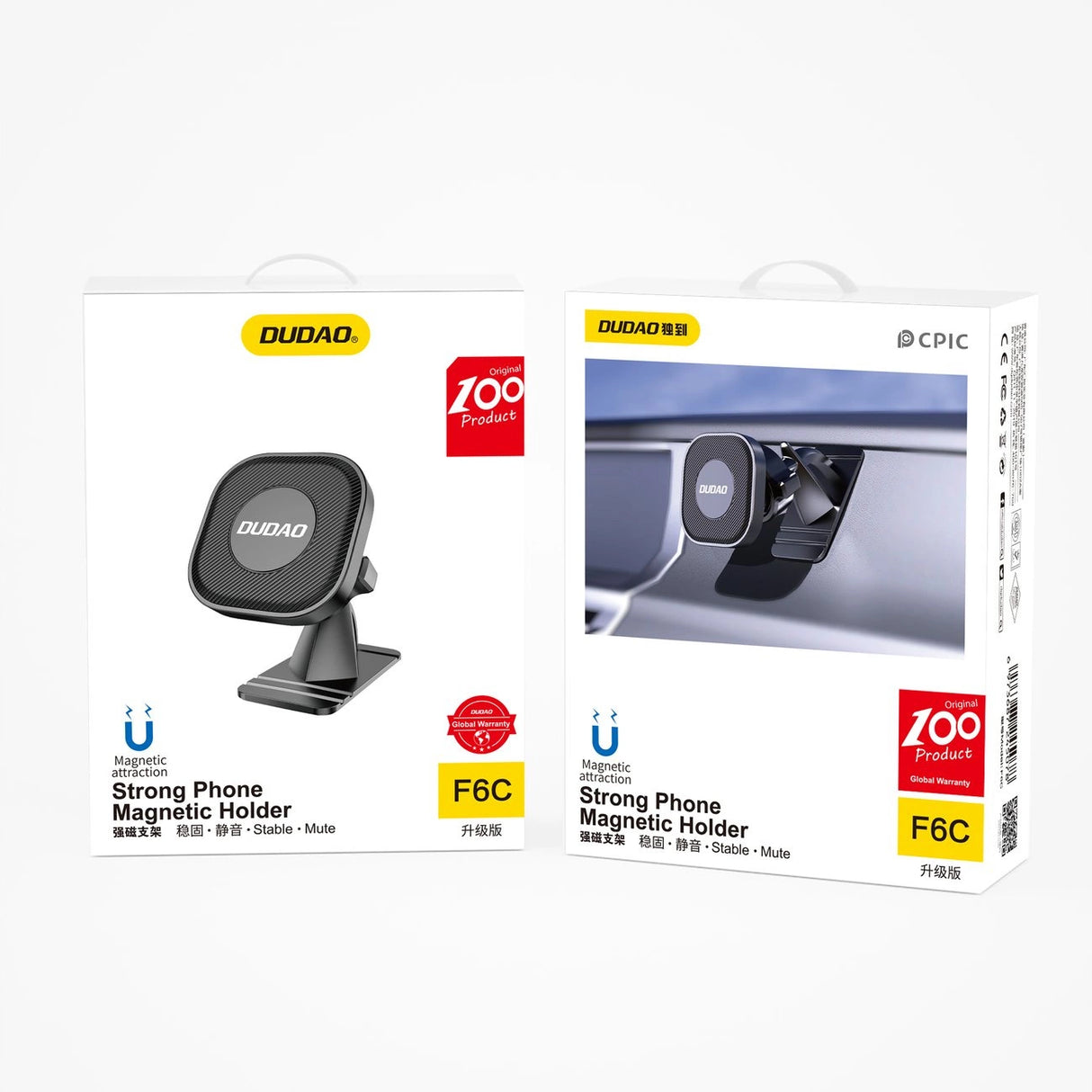 Dudao magnetisk smartphone bilholder sort (F6C)