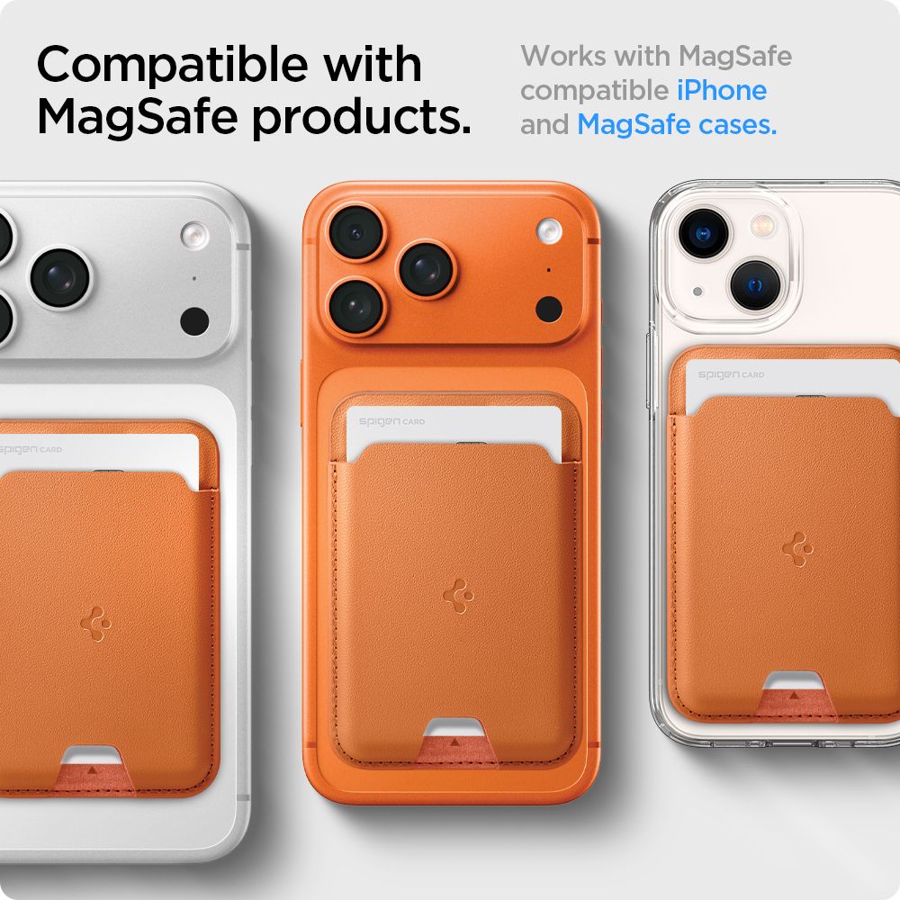 Spigen Valentinus Magsafe Universal Magnetisk Kortholder Metallisk Orange