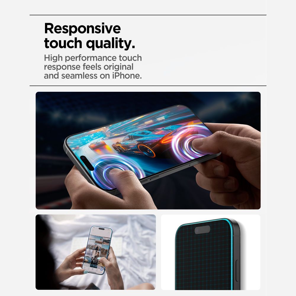 Hærdet Glas Spigen Alm Glas.Tr Slim 3 Pack Iphone 17 Clear