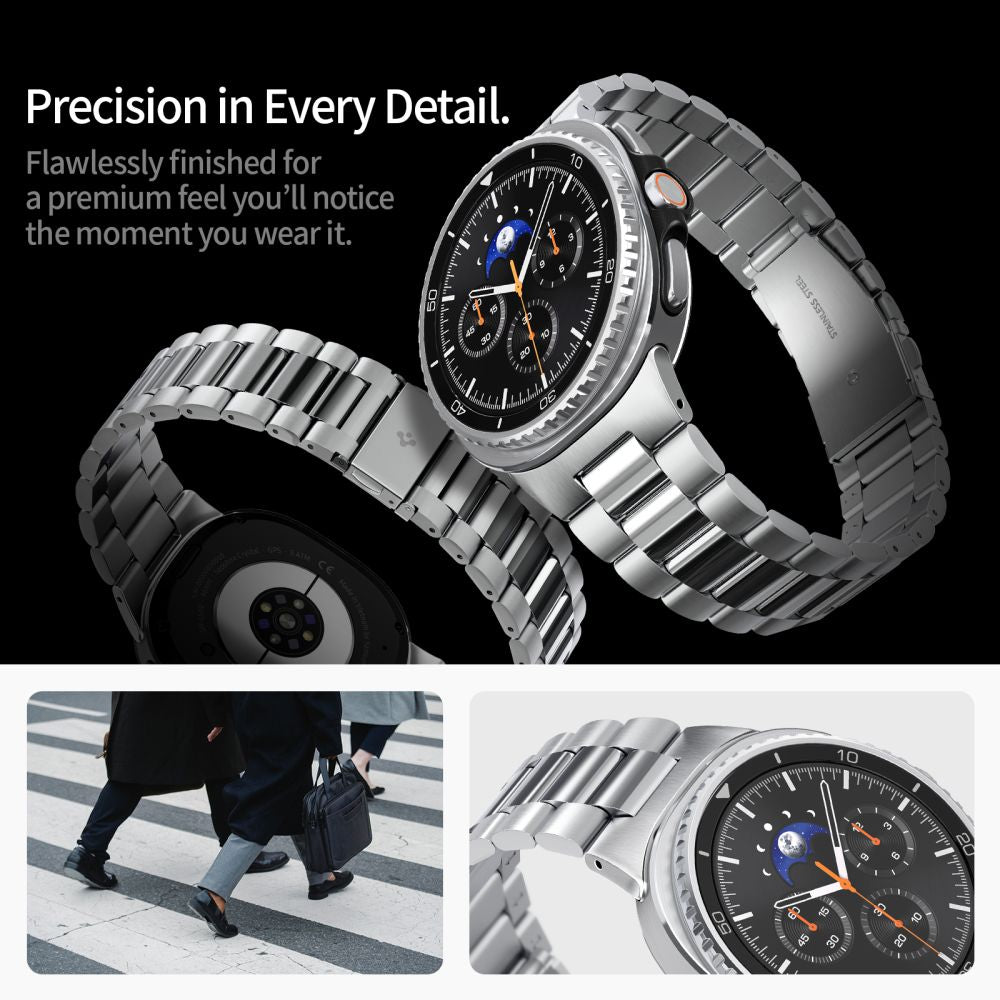 Spigen Modern Fit Band Samsung Galaxy Watch 8 / 9 / Classic (40 / 44 / 46 Mm) Sølv