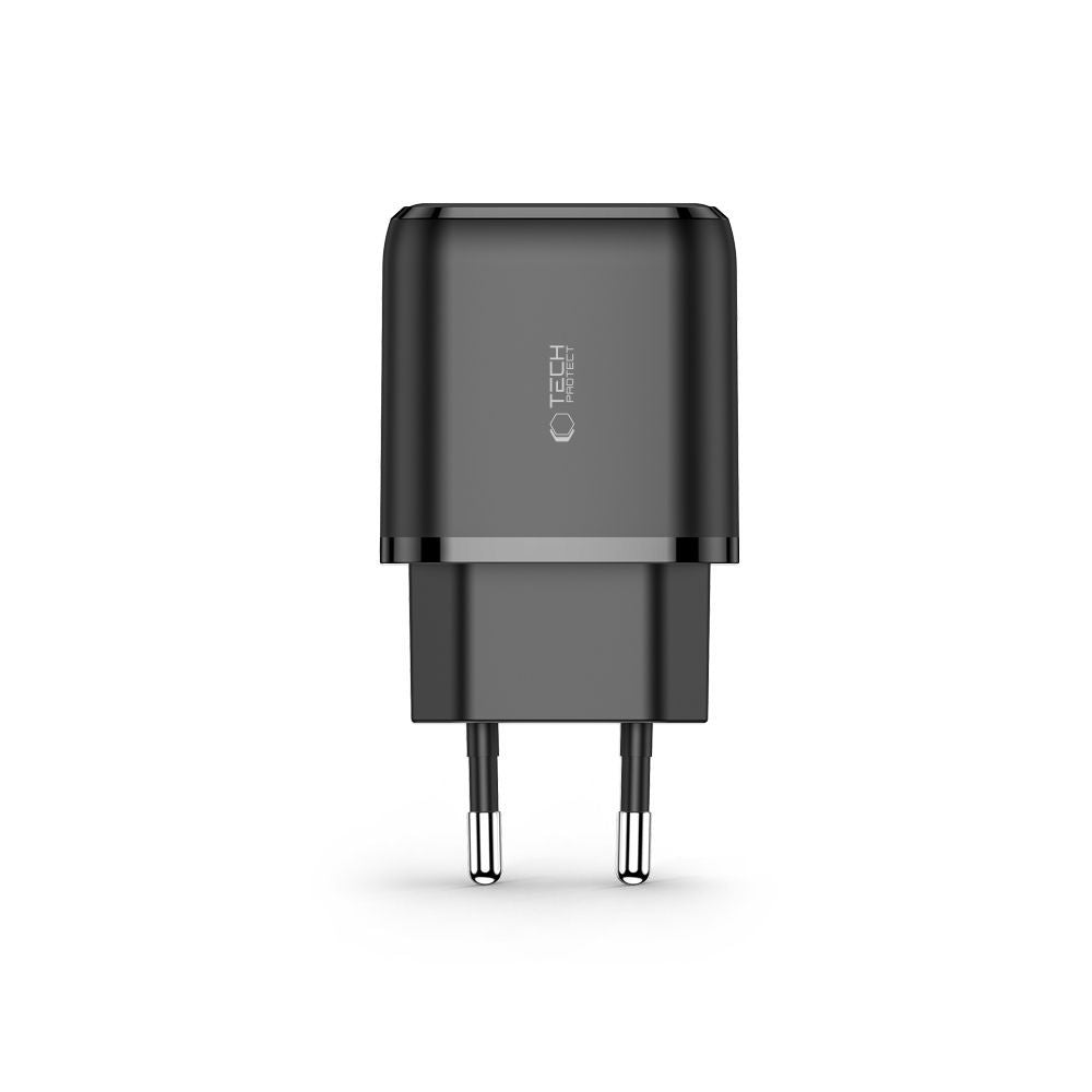 Tech Protect C20 W 2 Port Netværksopladder Pd 20 W / Qc3.0 Sort