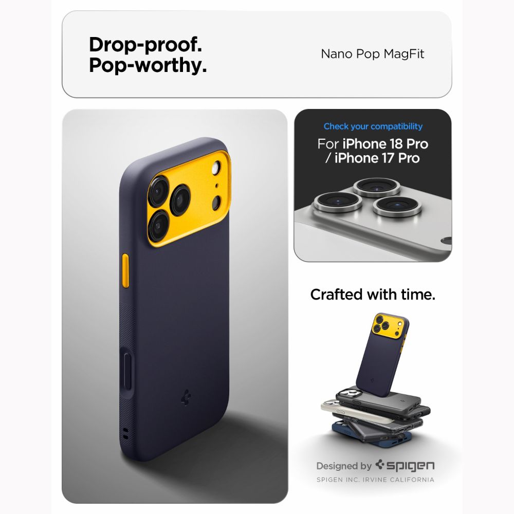 Spigen Nano Pop Magsafe Iphone 17 Pro / 18 Pro Blåbær Marineblå