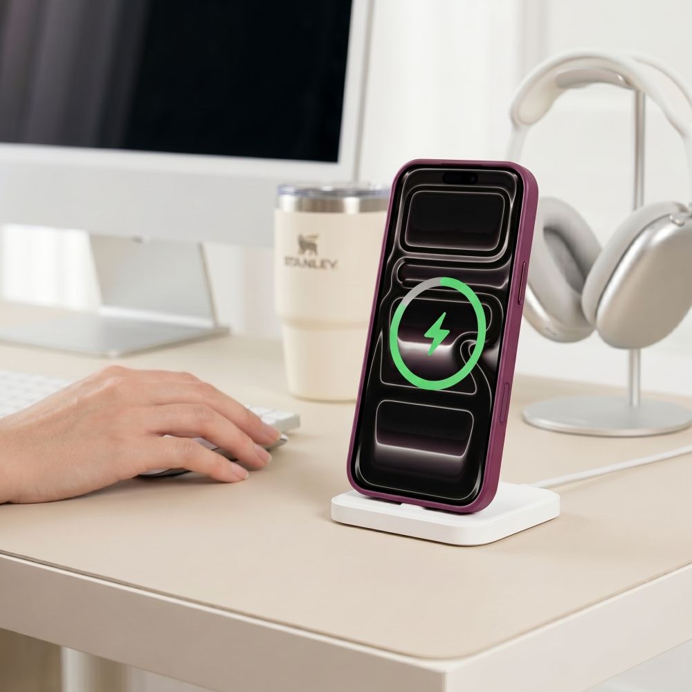 Tech Protect Magmat Magsafe Cc Iphone 17 Pro / 18 Pro Burgundy/Clear