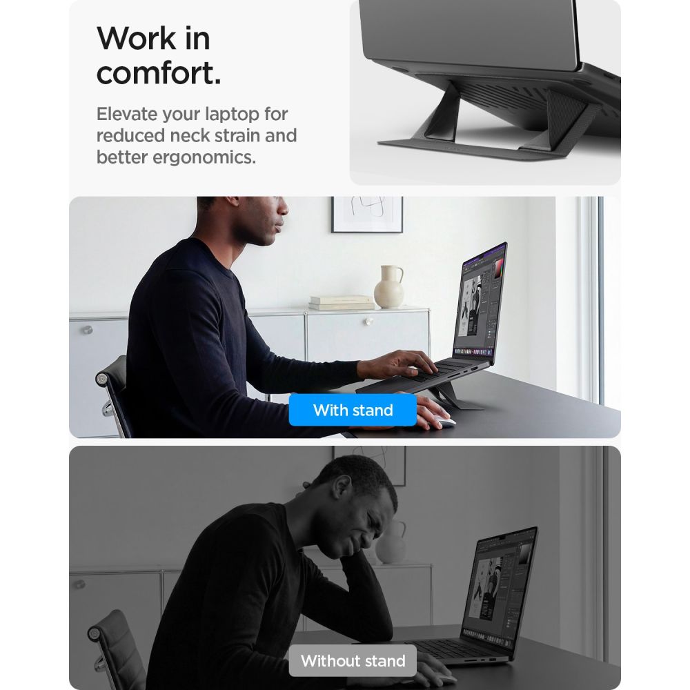 Spigen Ld201 S6 Slimfold Bærbar Stand, Grå