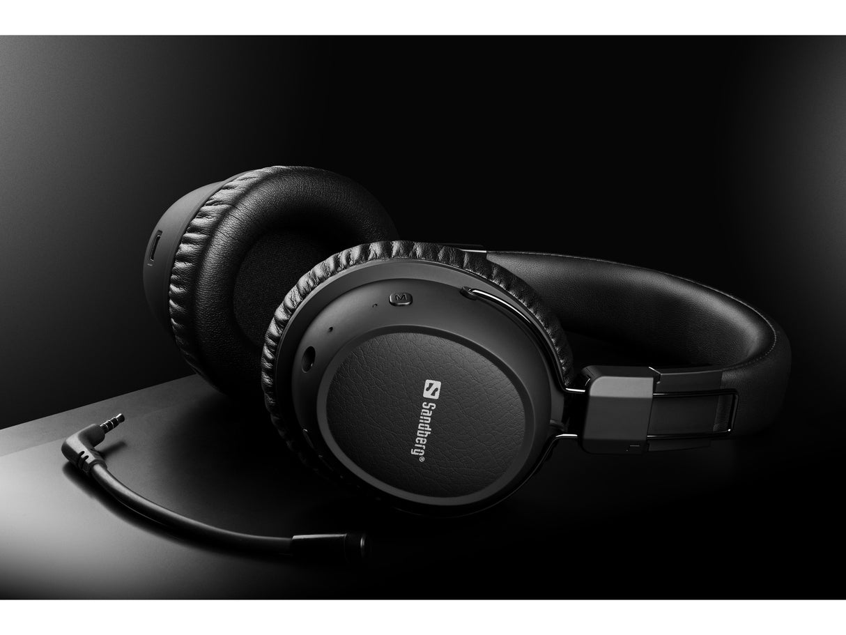 Sandberg 126-36 hovedtelefoner/headset Trådløs Spil USB Type-C Bluetooth Sort