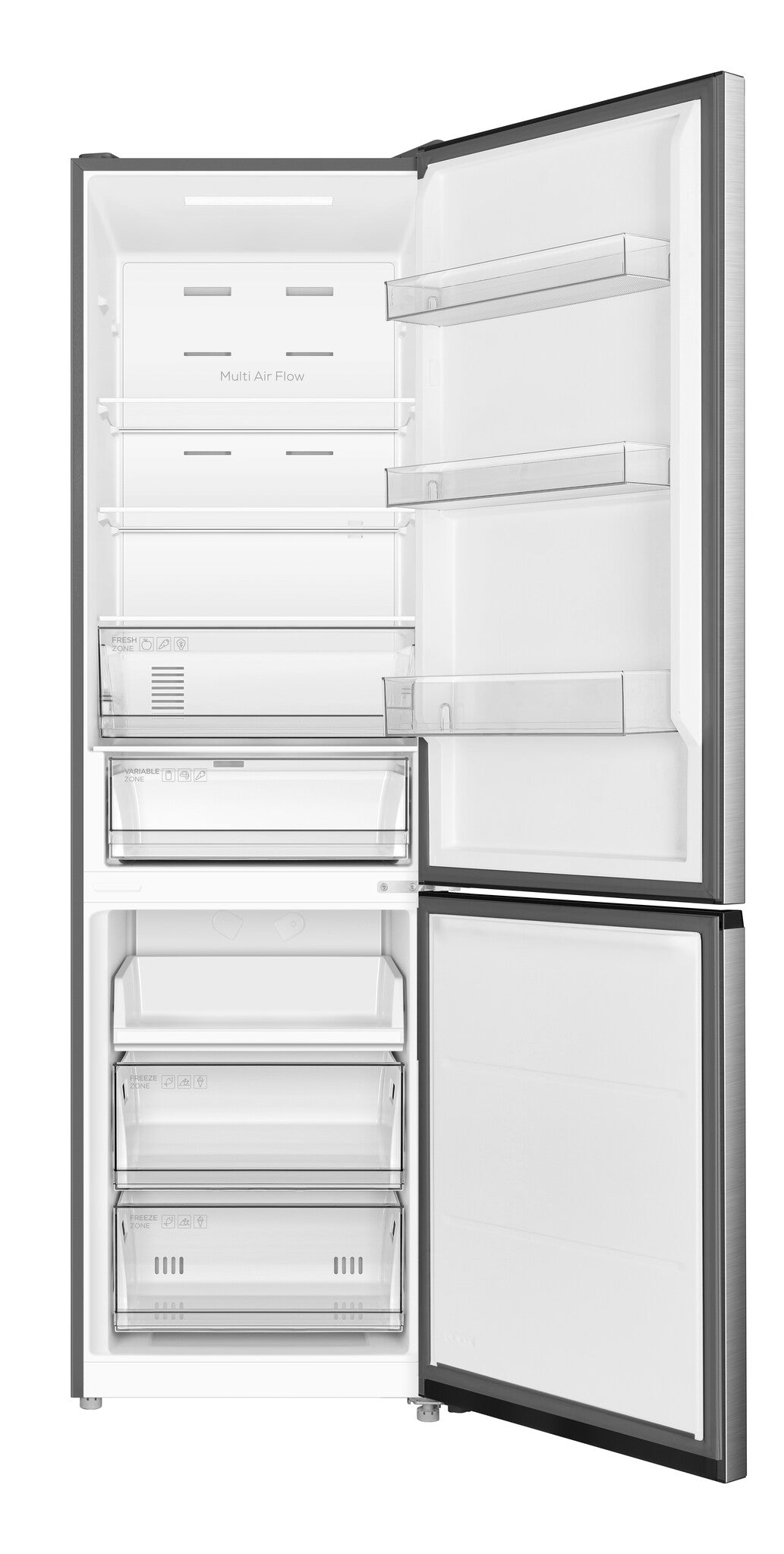 TCL RP409BIE0NE kombi-køleskab Fritstående 409 L Rustfrit stål
