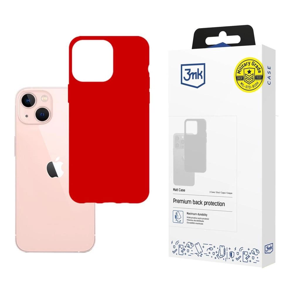 Case til iPhone 14 Plus fra 3mk Matt Case-serien - rød
