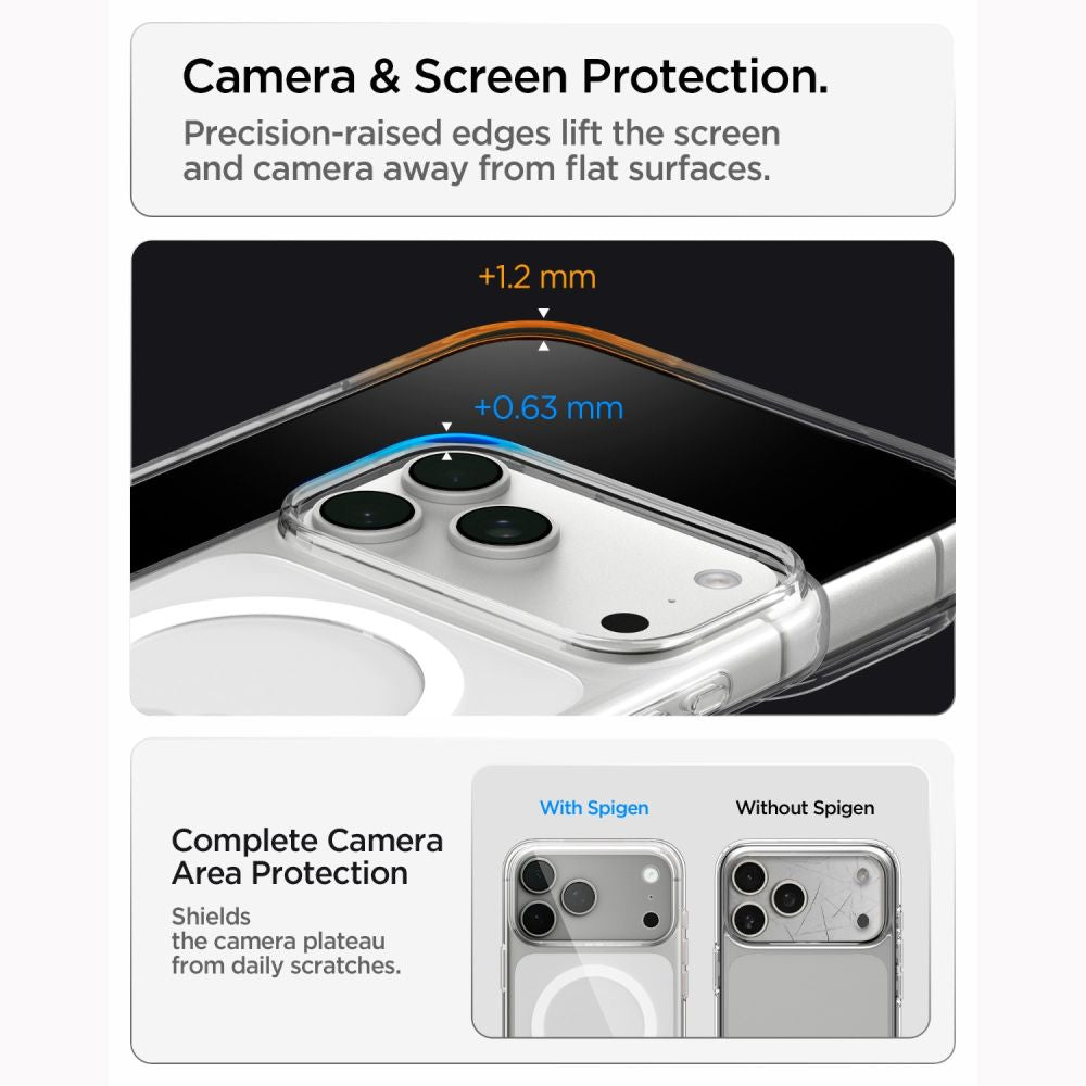 Spigen Liquid Crystal Magsafe Iphone 17 Pro Max / 18 Pro Max Klar/Hvid