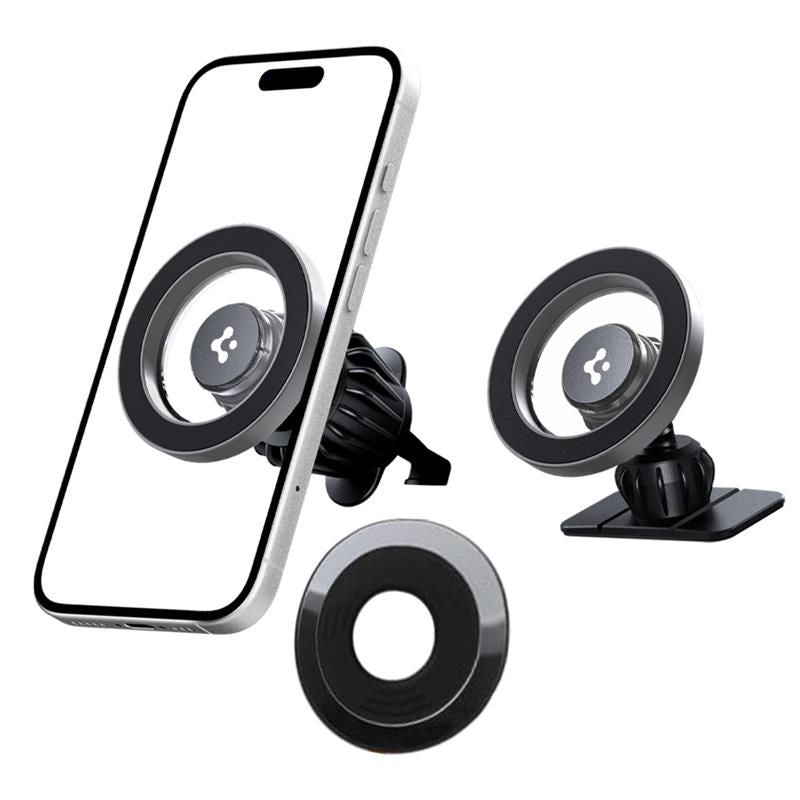 Spigen Mft13 Magnetisk Magsafe Instrumentbræt & Ventilationsbelåg Sølv