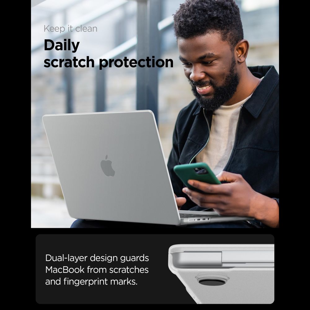 Spigen Airskin Macbook Pro 14 M1 M5 Pro / M5 Pro Max 2021 2026 Frost Clear