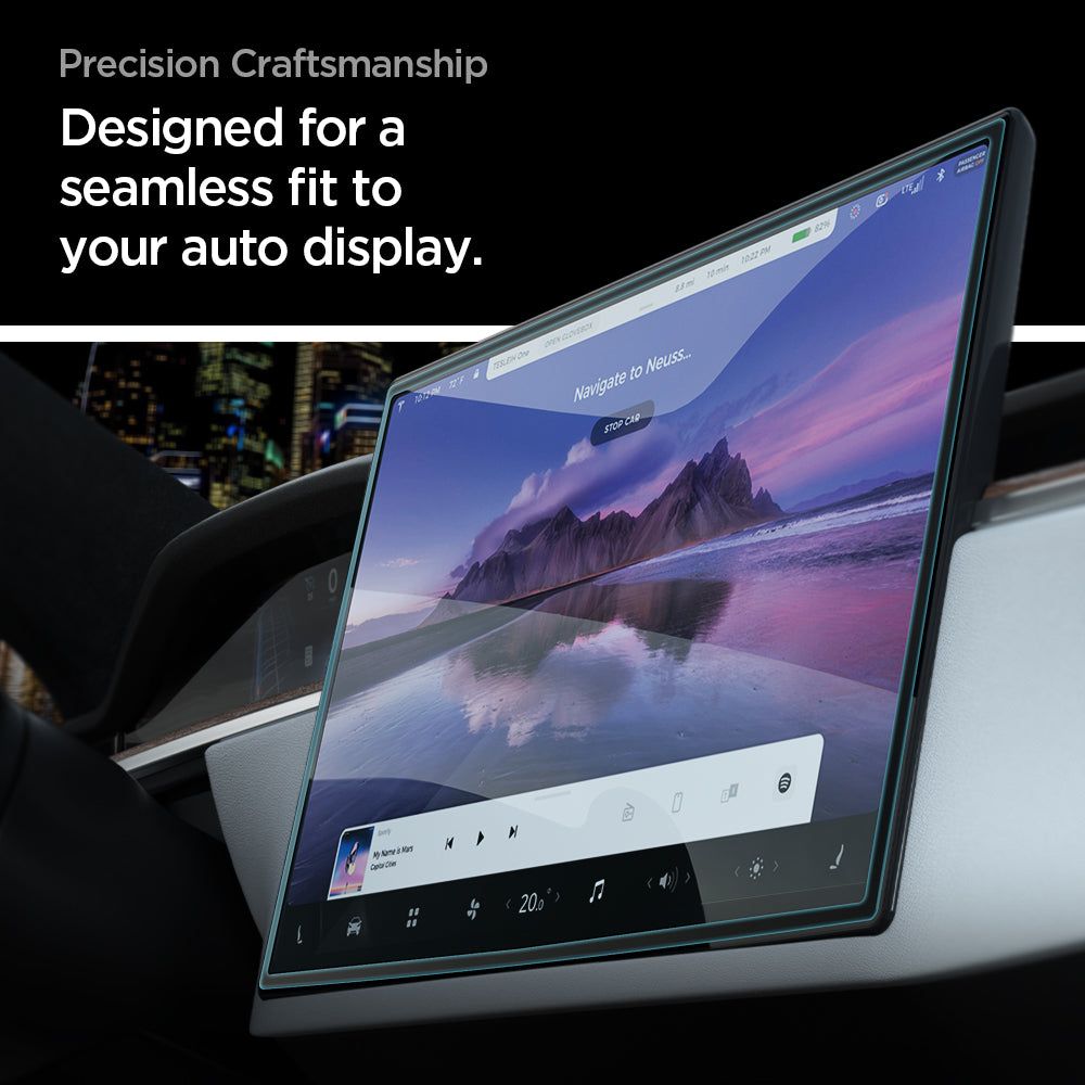 Hærdet Glas Spigen Glas.Tr ”Ez Fit” Tesla Model X 2022 2026 / Model S 2021 2026 Sort