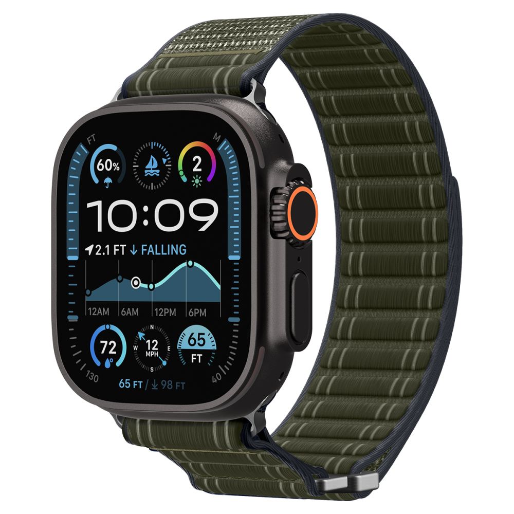 Spigen Wbf0 Remmen Til Apple Watch 8 / 9 / 10 / 11 / 12 / Se / Ultra (44 / 45 / 46 / 49 Mm) Grøn
