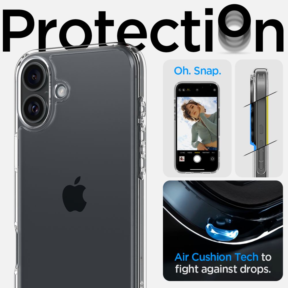 Spigen Ultra Hybrid Iphone 16 Krystalklar