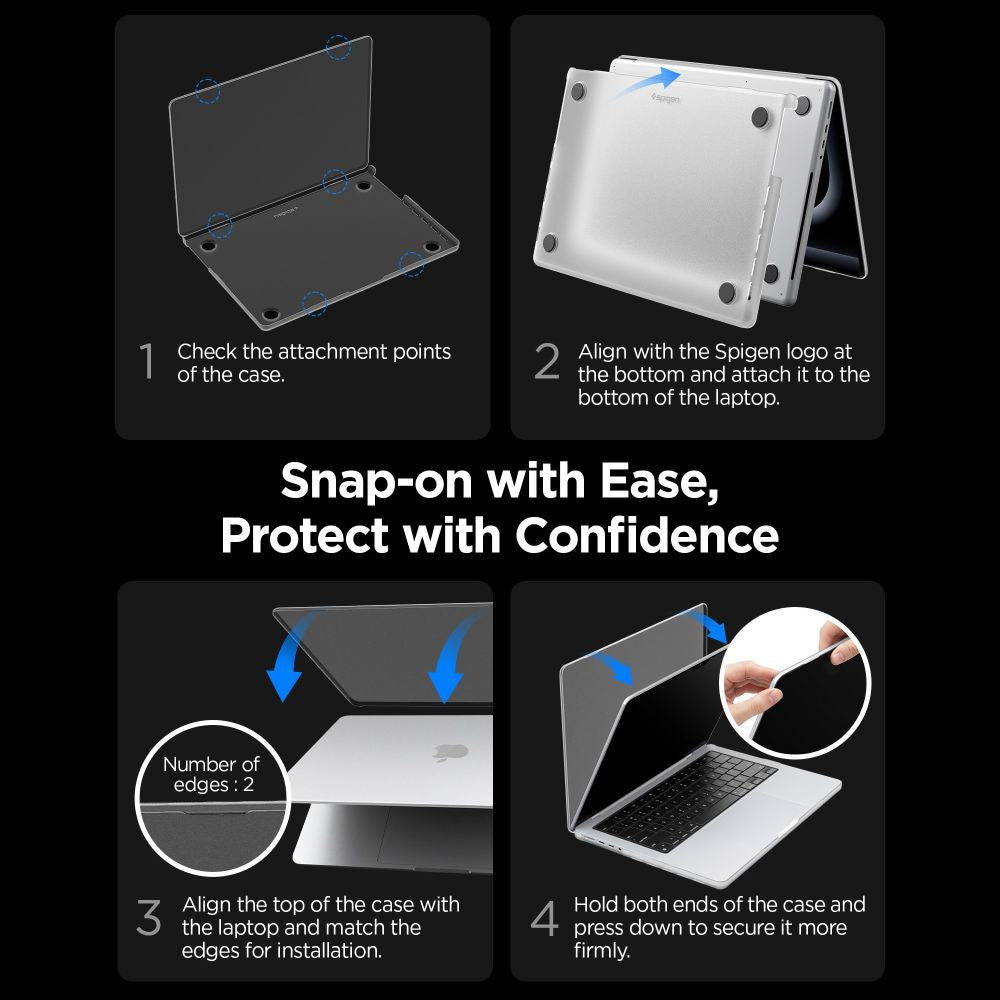 Spigen Airskin Macbook Pro 14 M1 M5 Pro / M5 Pro Max 2021 2026 Frost Sort
