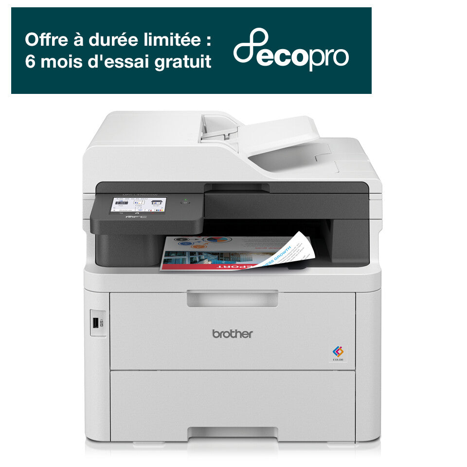 Brother MFC-L3760CDW Multifunktionsprinter LED A4 600 x 2400 dpi 26 sider pr. minut Wi-Fi