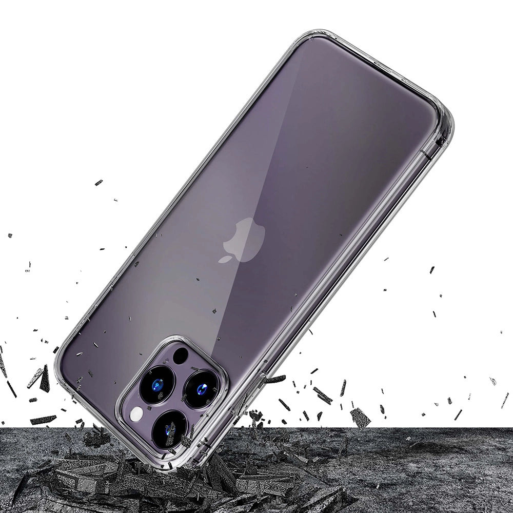 iPhone 14 Pro silikonhylster fra 3mk Clear Case-serien - gennemsigtige