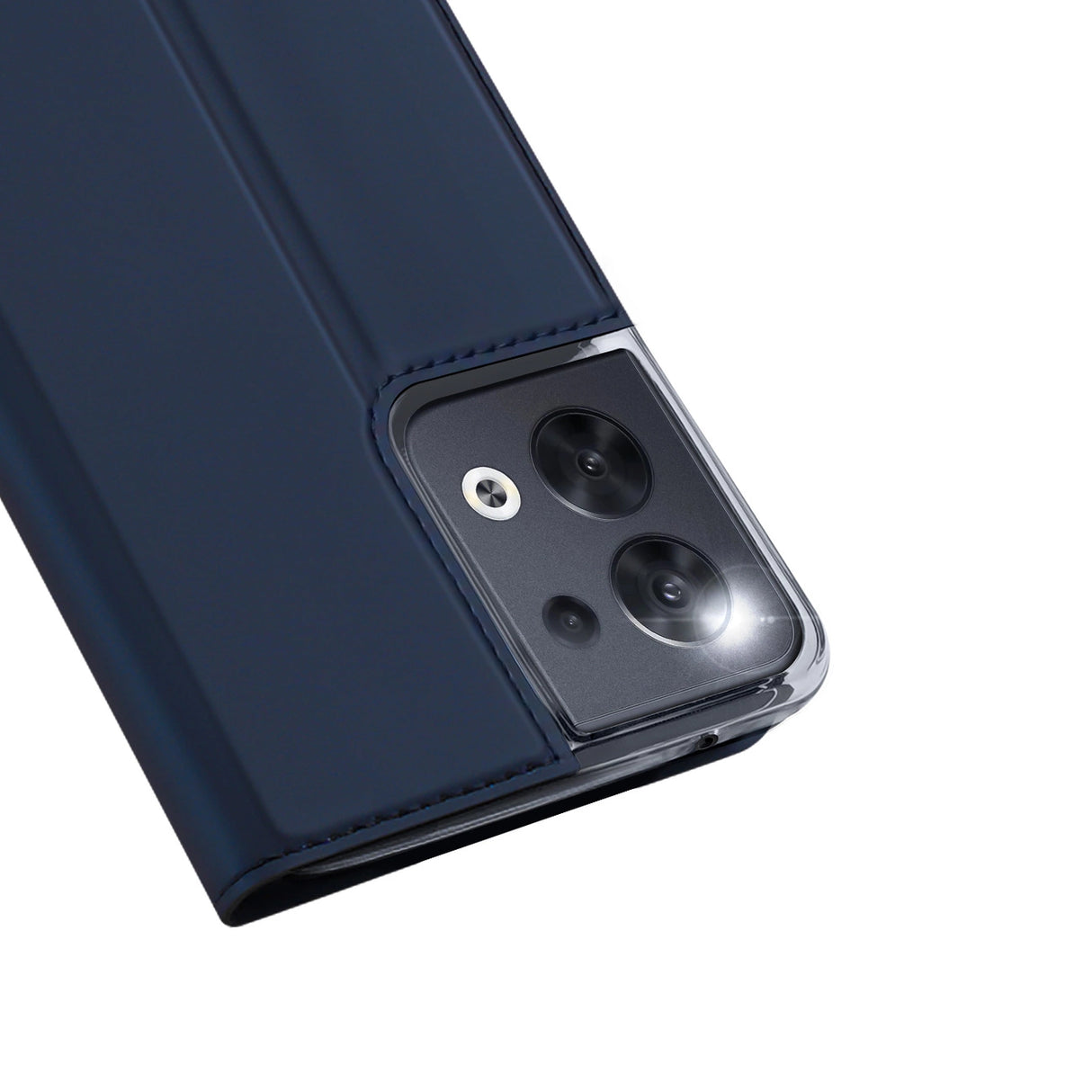 Dux Ducis Skin Pro æske til Oppo Reno 8 flip cover kort tegnebog stativ blå