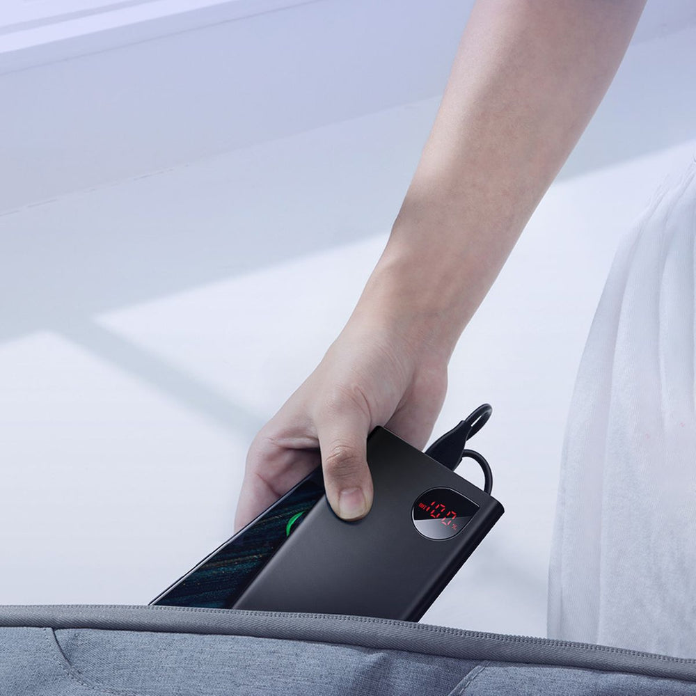 Baseus Adaman Metal Power Bank med hurtig opladning 10000mAh 22.5W (Overseas Edition 2021) sort