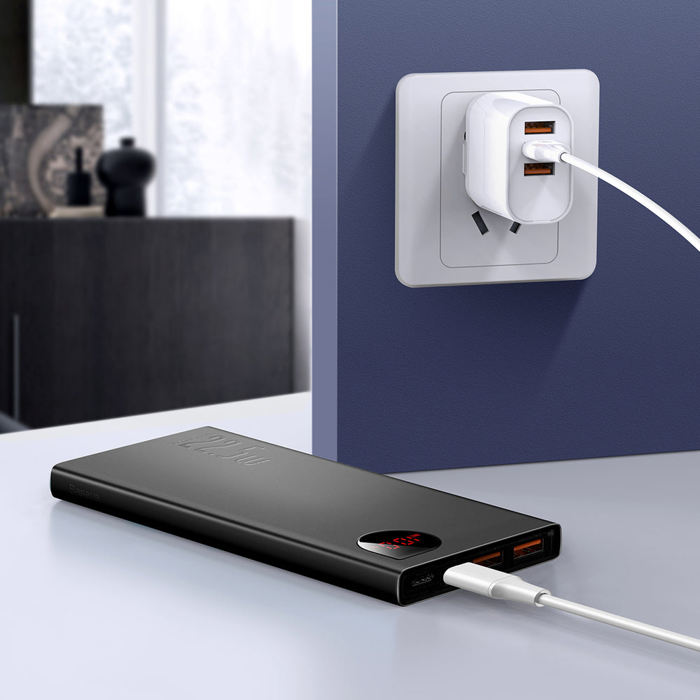 Baseus Adaman Metal Power Bank med hurtig opladning 10000mAh 22.5W (Overseas Edition 2021) sort