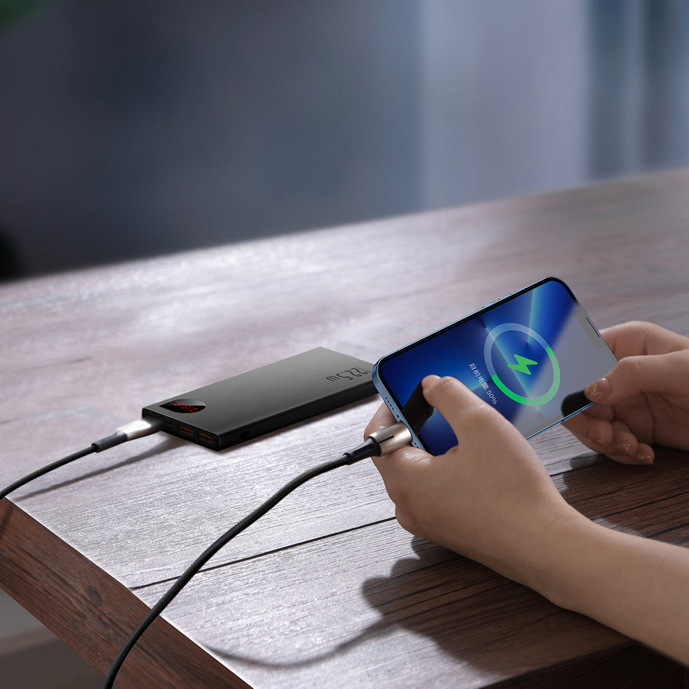 Baseus Adaman Metal Power Bank med hurtig opladning 10000mAh 22.5W (Overseas Edition 2021) sort