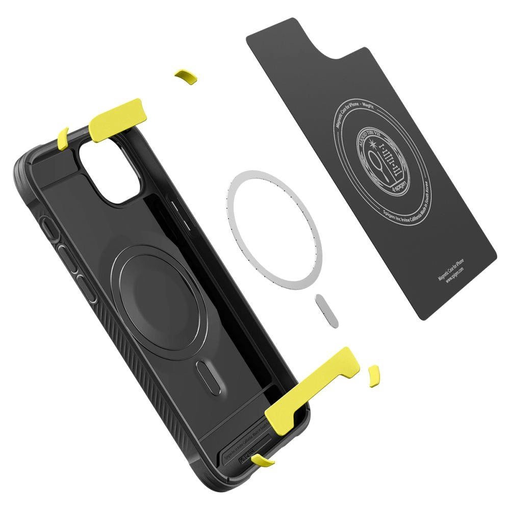 Spigen Rugged Armor Mag Case med MagSafe til iPhone 14 - Matte Black