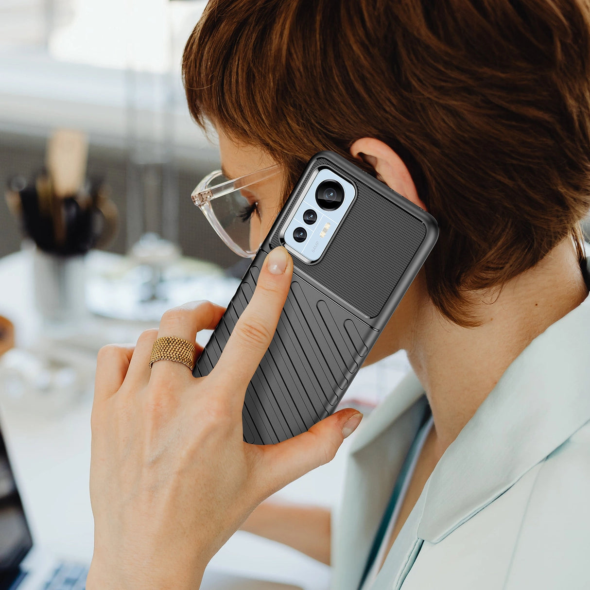 Thunder Case til Xiaomi 12 Lite silikone rustningskasse sort