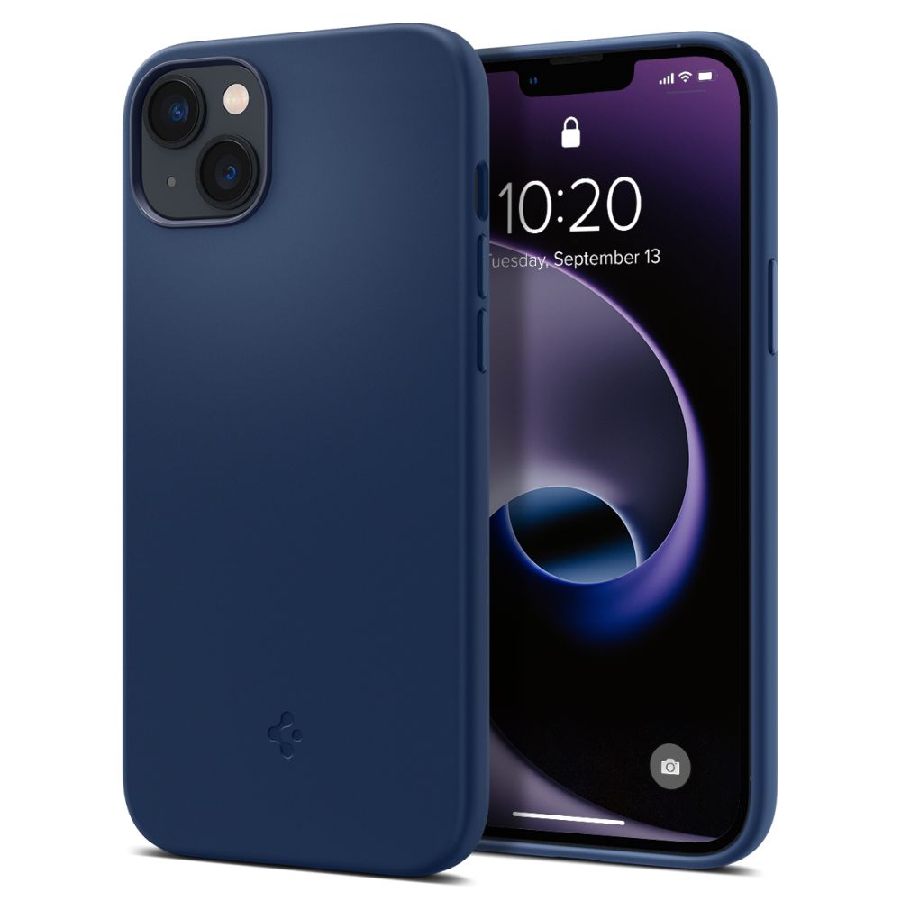 Spigen Silicone Fit Mag Case med MagSafe til iPhone 14 Plus - Blå