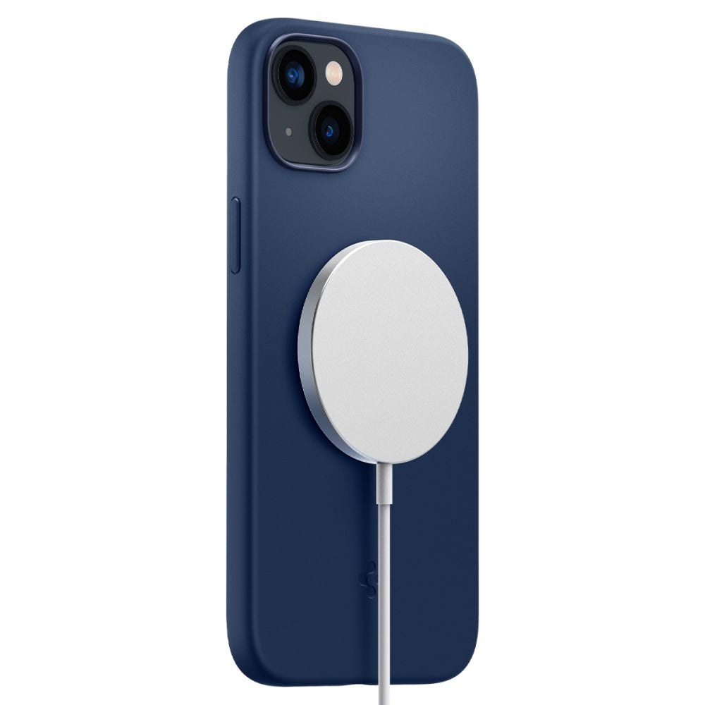 Spigen Silicone Fit Mag Case med MagSafe til iPhone 14 Plus - Blå