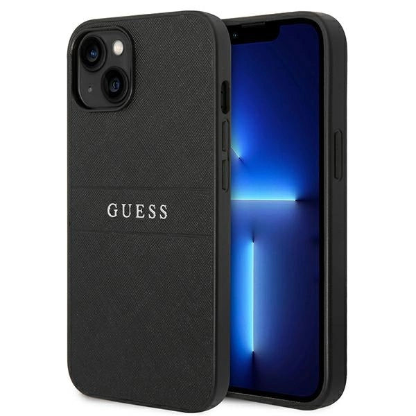 Guess GUHCP14MPSASBBK iPhone 14 Plus 6,7" sort Saffiano Strap