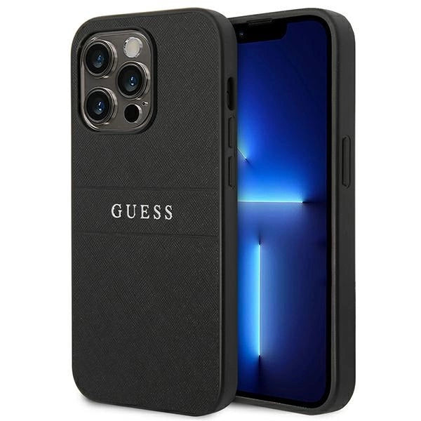 Guess GUHCP14LPSASBBK iPhone 14 Pro 6,1" sort Saffiano Strap