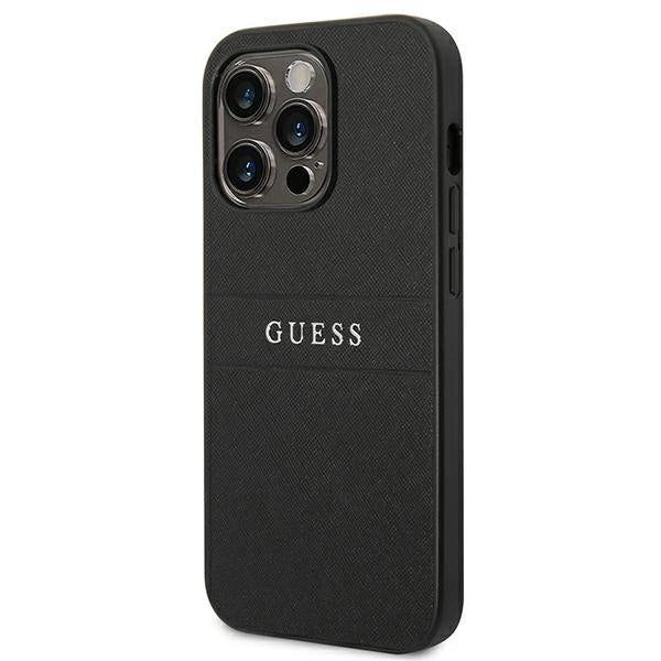 Guess GUHCP14LPSASBBK iPhone 14 Pro 6,1" sort Saffiano Strap
