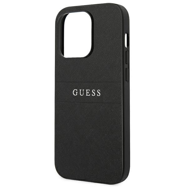 Guess GUHCP14LPSASBBK iPhone 14 Pro 6,1" sort Saffiano Strap