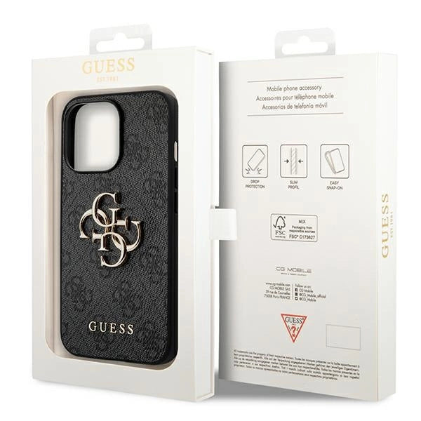 Guess GUHCP14X4GMGGR iPhone 14 Pro Max 6,7" szary/grå hardcase 4G Big Metal Logo