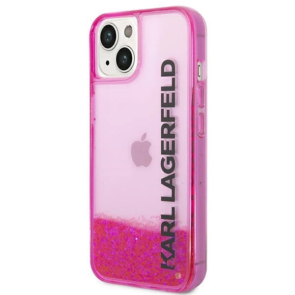 Karl Lagerfeld KLHCP14MLCKVF iPhone 14 Plus 6,7" Rosé/rosa hårdkasse Liquid Glitter Elong