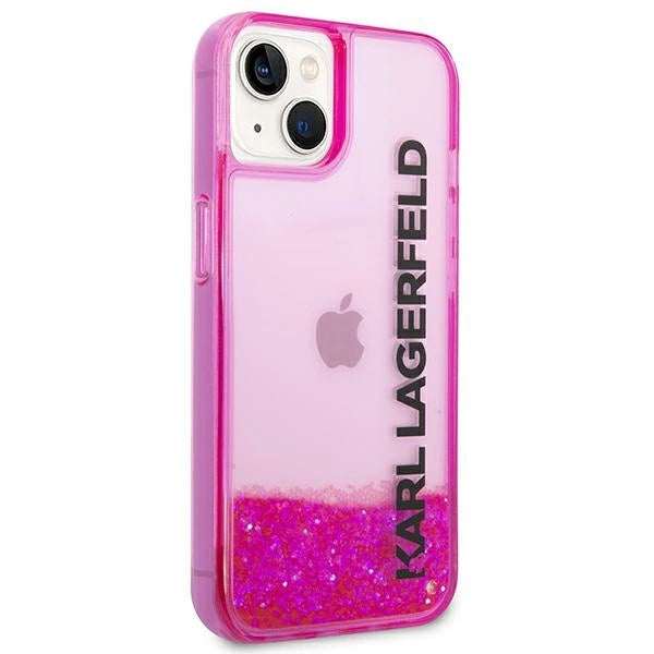 Karl Lagerfeld KLHCP14MLCKVF iPhone 14 Plus 6,7" Rosé/rosa hårdkasse Liquid Glitter Elong