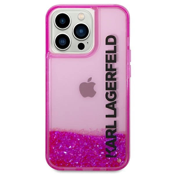 Karl Lagerfeld KLHCP14LLCKVF iPhone 14 Pro 6,1" rosa/rosa hårdkasse Liquid Glitter Elong