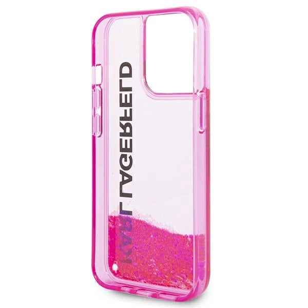 Karl Lagerfeld KLHCP14LLCKVF iPhone 14 Pro 6,1" rosa/rosa hårdkasse Liquid Glitter Elong