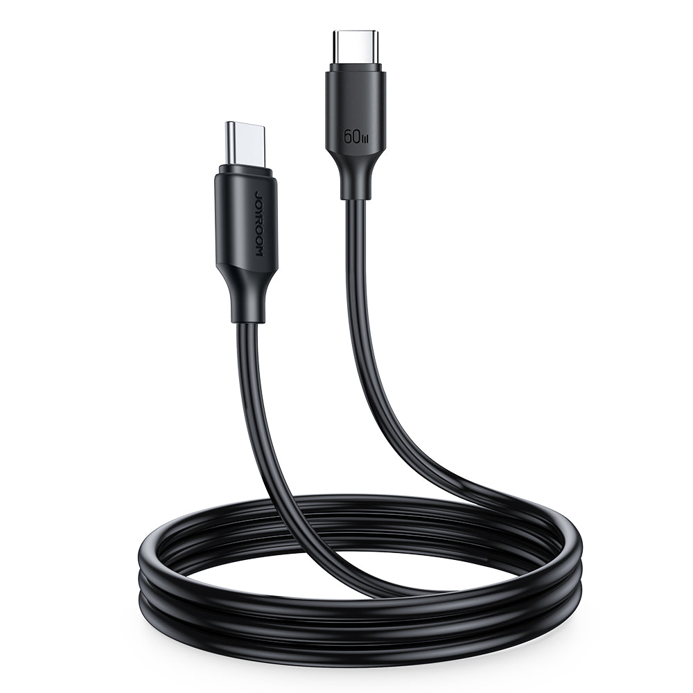 Joyroom Long-Lasting Series A9 USB-C / USB-C PD QC kabel 60W 3A 1m - sort
