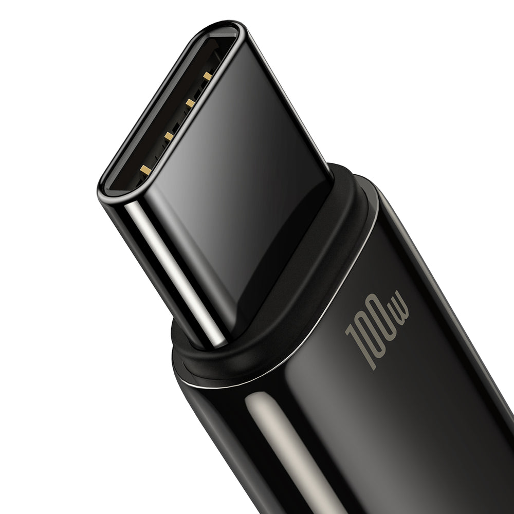 Baseus Tungsten Gold USB-A to USB-C Cable 480Mb/s 100W 2m Black (CAWJ000101)