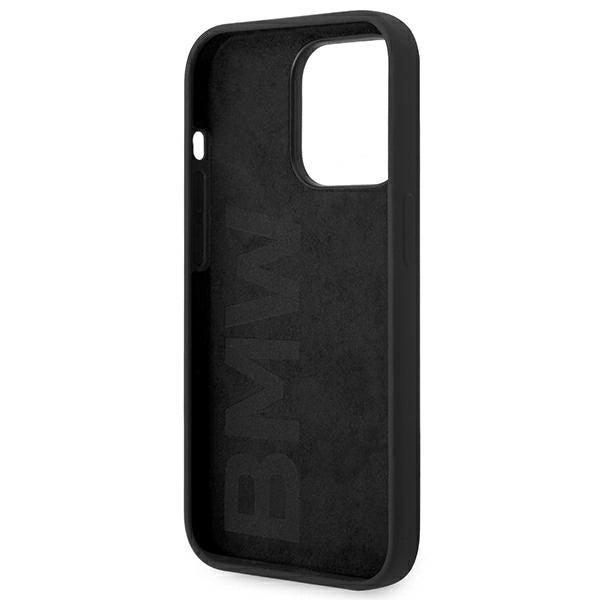 Etui BMW BMHCP14LSILBK iPhone 14 Pro 6,1" sort/sort Silicone Metal Logo